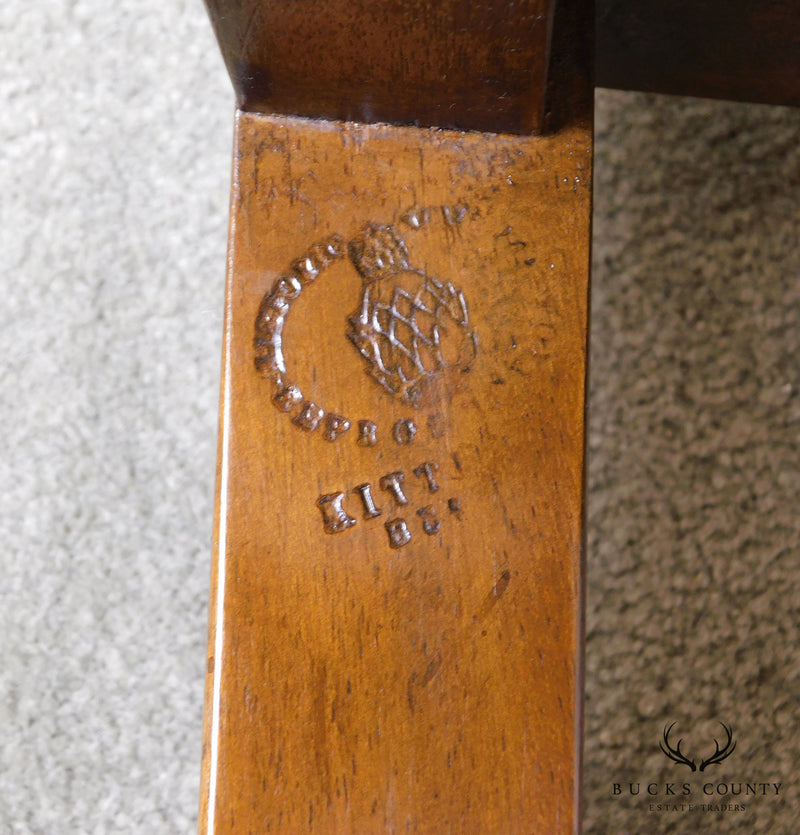 Kittinger Historic Newport Mahogany Chippendale Style High Back Armchair