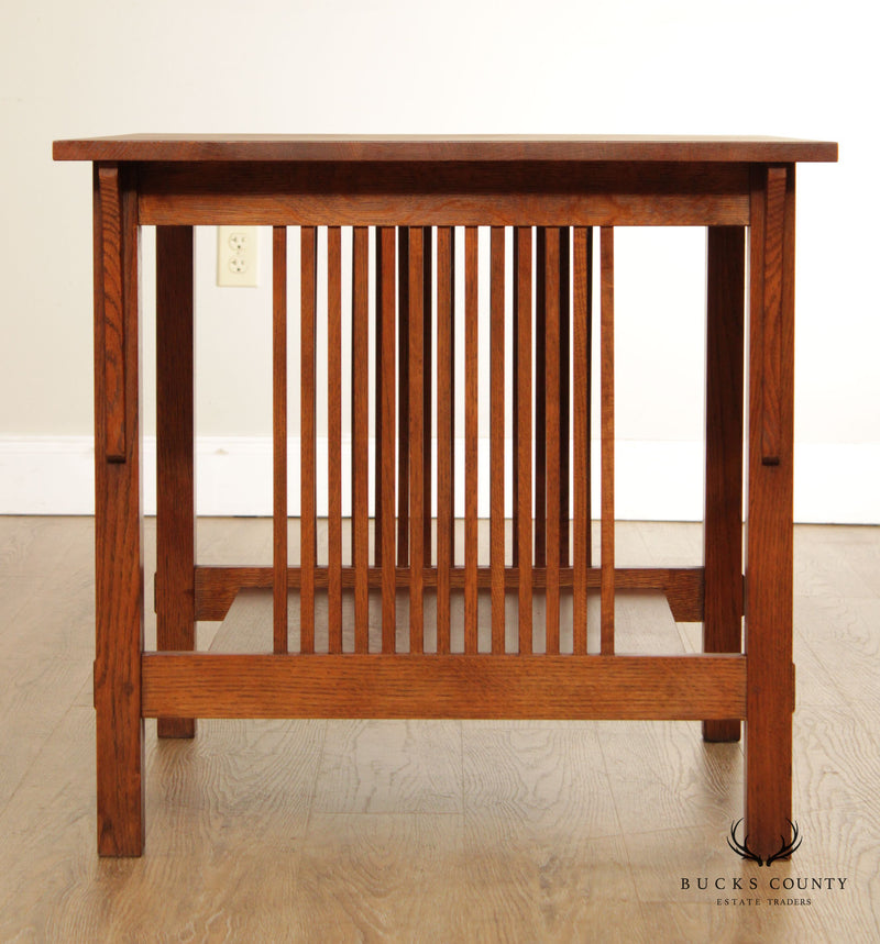 Stickley Mission Collection Oak Square Lamp Table