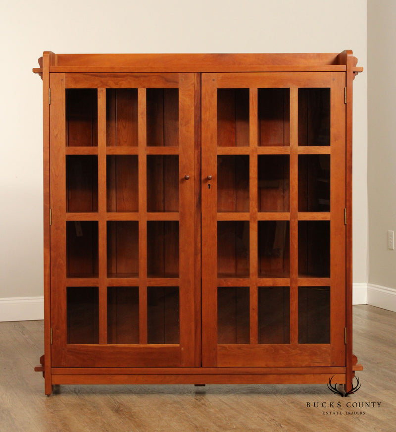 STICKLEY MISSION COLLECTION TWO DOOR CHERRY BOOKCASE
