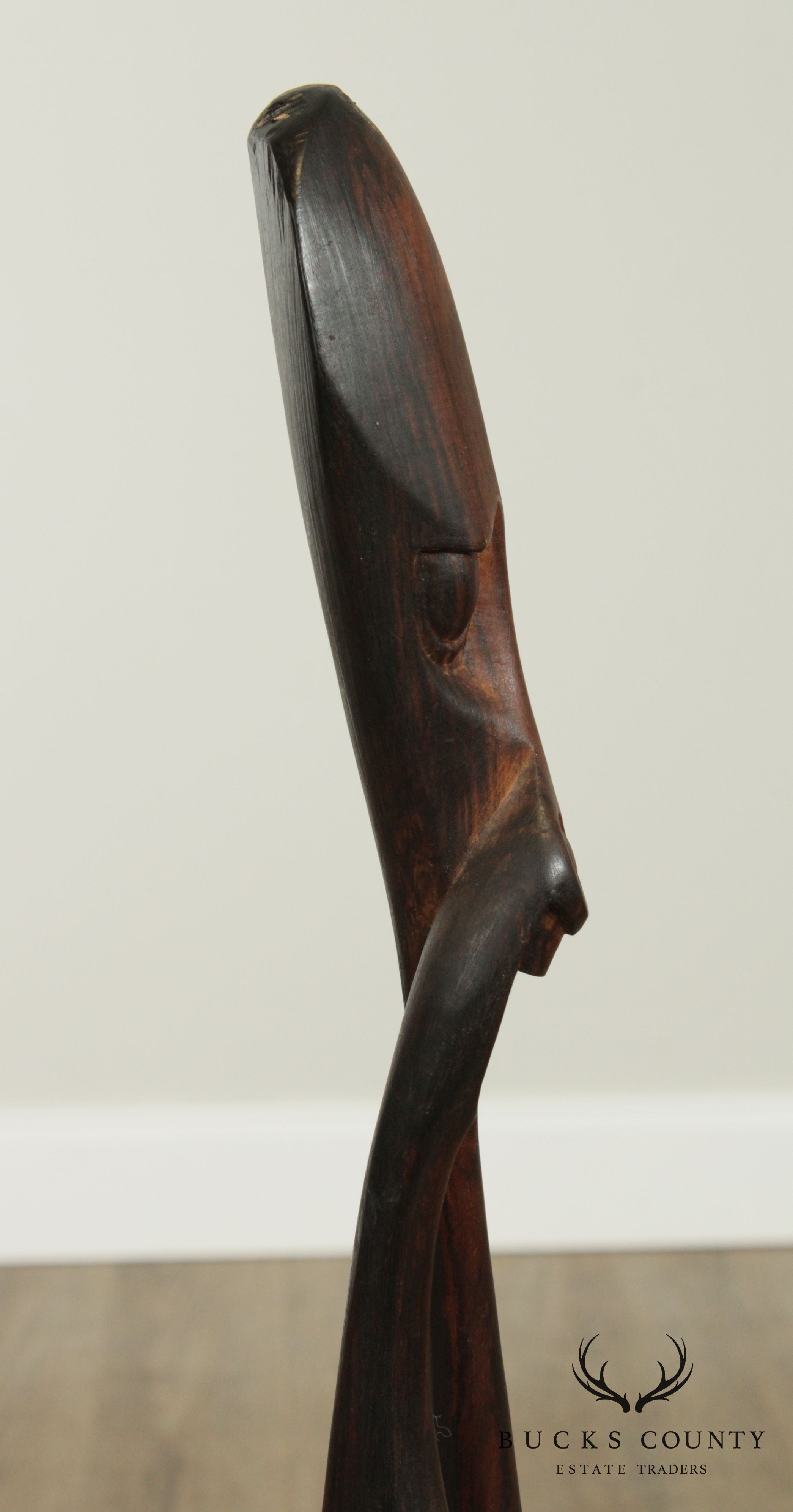 Vintage African Hand Carved Rosewood Sculpture