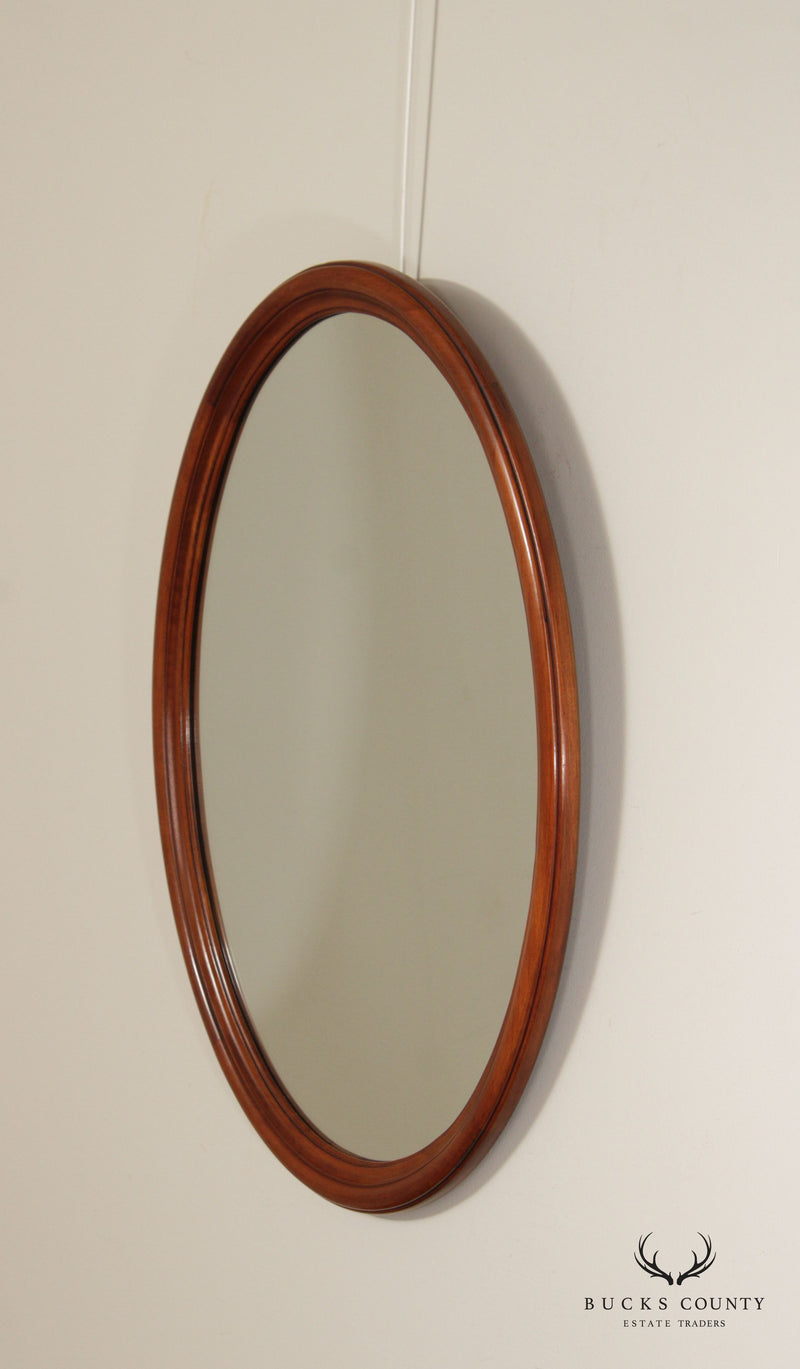 Henkel Harris Vintage Oval Cherry Frame Wall Mirror