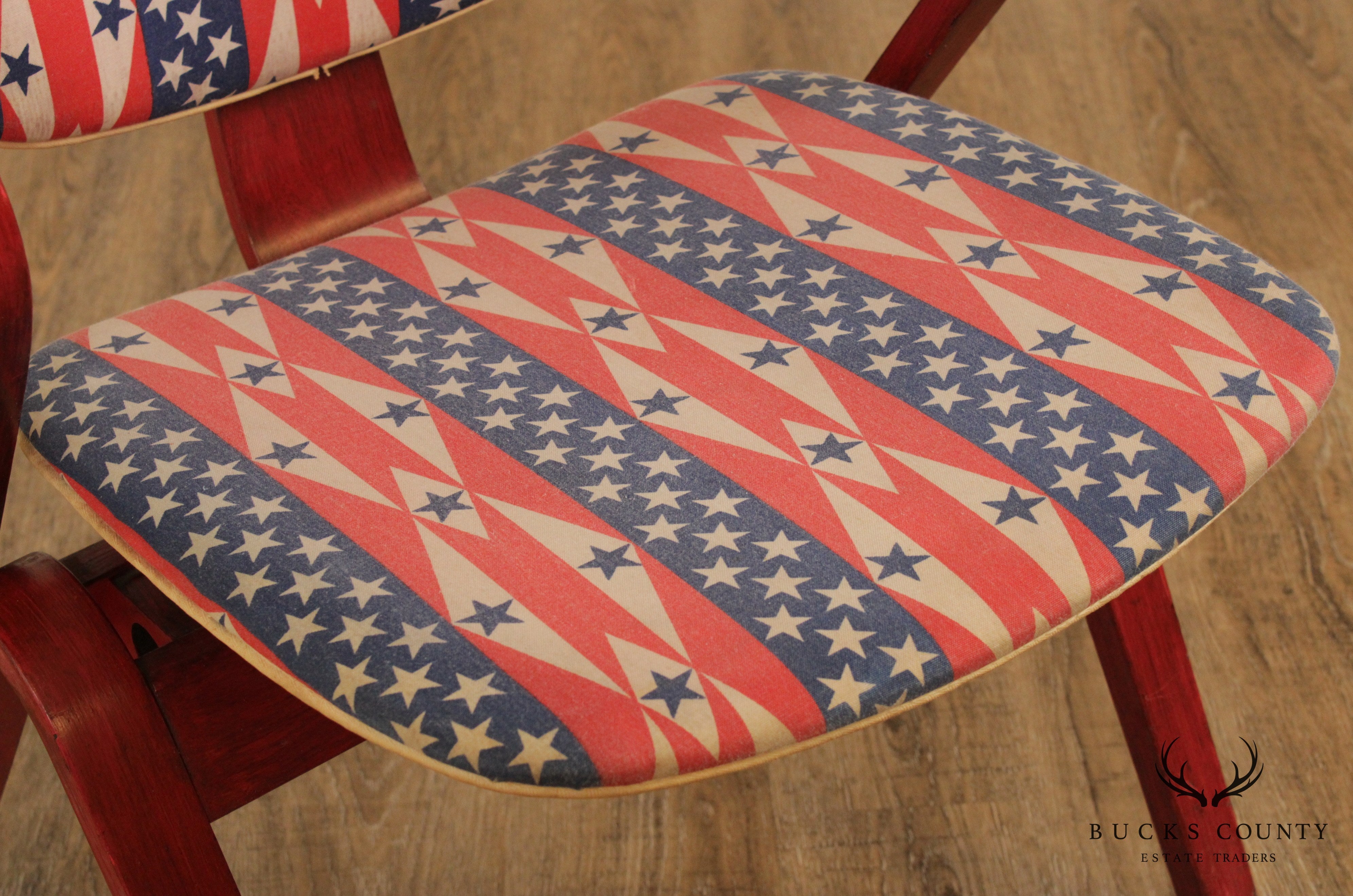 Thonet Mid Century Modern Bentwood Patriotic Armchair