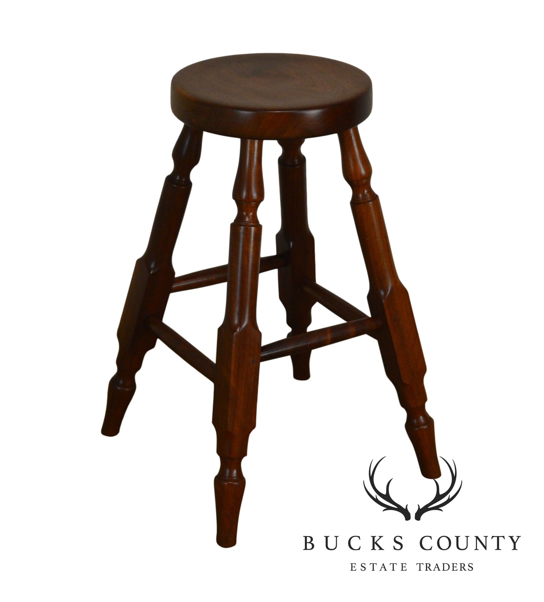 Wynnewood Woodworks Hand Crafted Solid Walnut Bar Stool