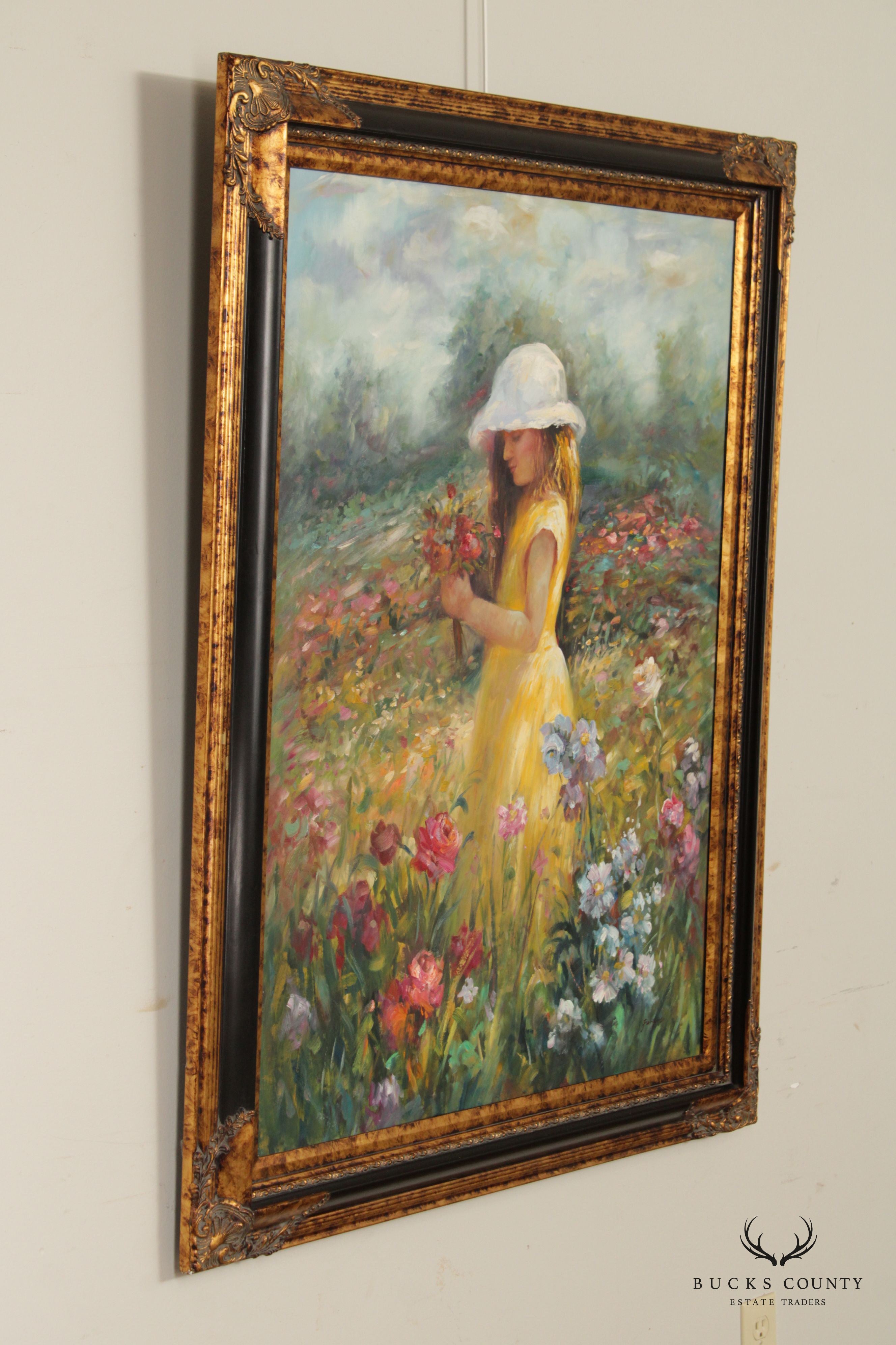 Impressionist Style 'Nature's Child' Original Oil Painting, Signed 'Fergus'