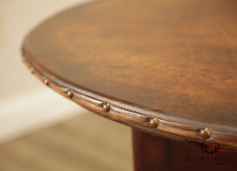 Ralph Lauren Mahogany George III Style Oval Leather Top Library Table (B)