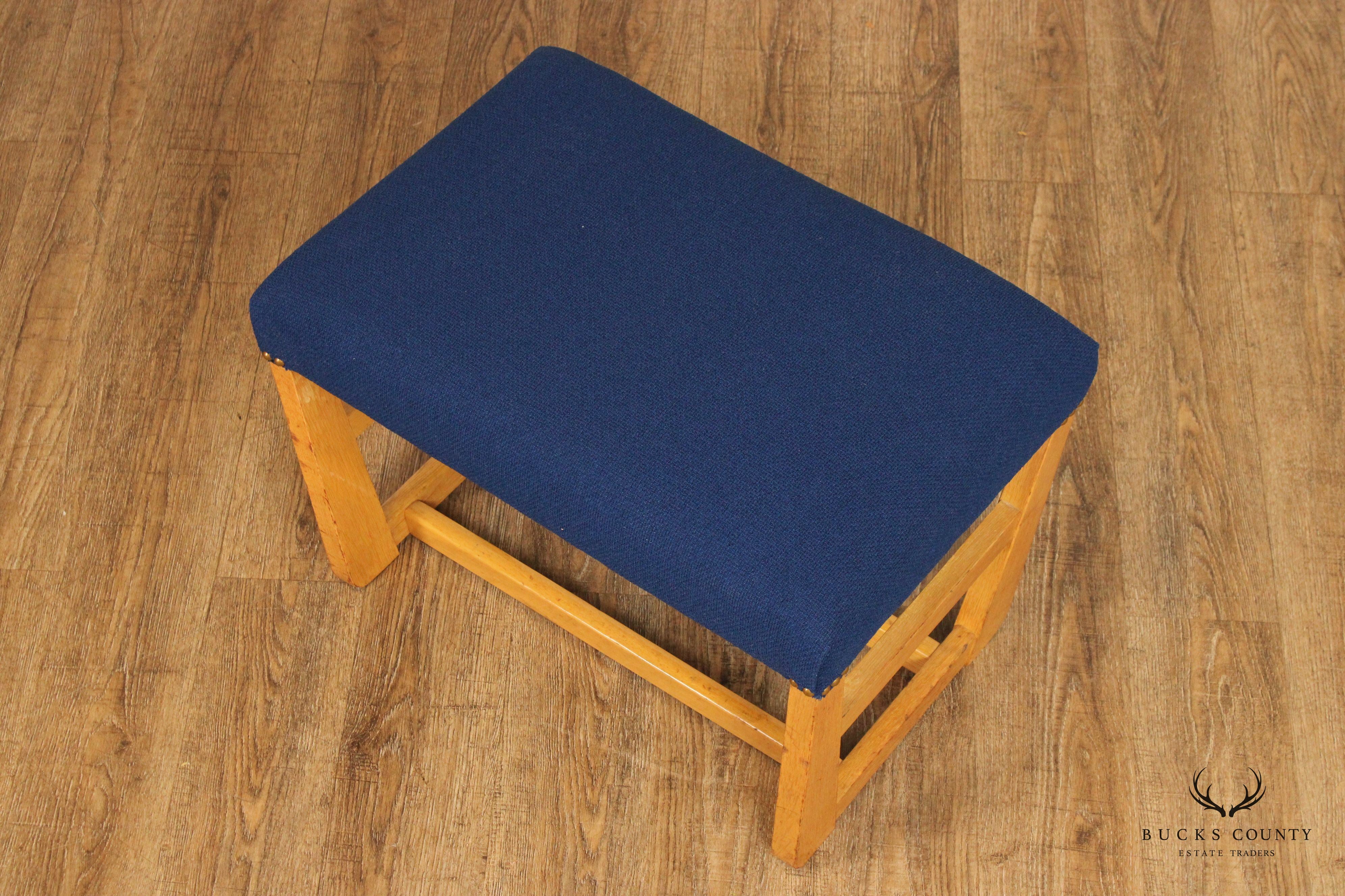 Lexington Mid Century Modern Custom Upholstered Ottoman