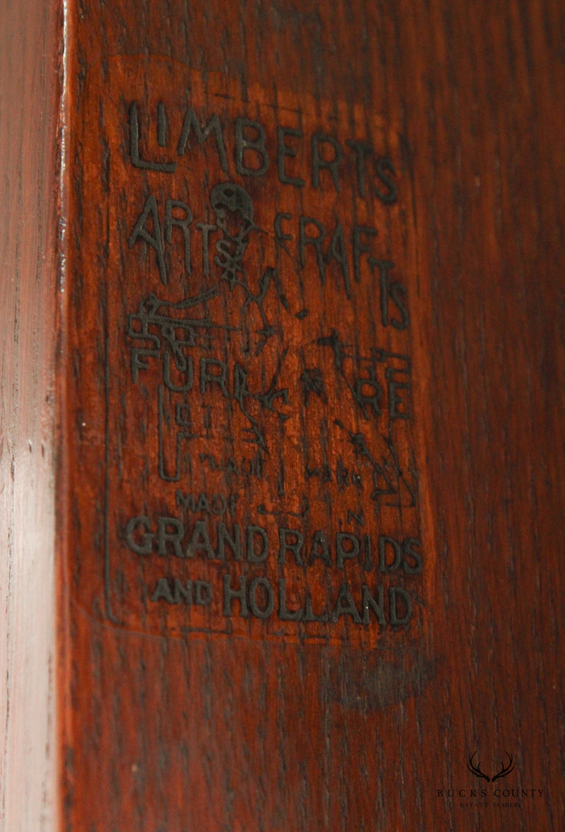 Limbert Antique Arts & Crafts Oak Settle Sofa