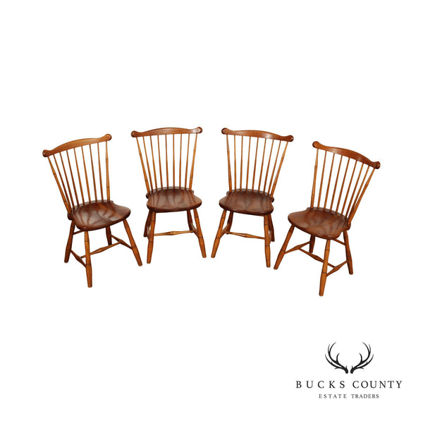 Stickley Vintage Set of Four Cherry Windsor Dining Chairs