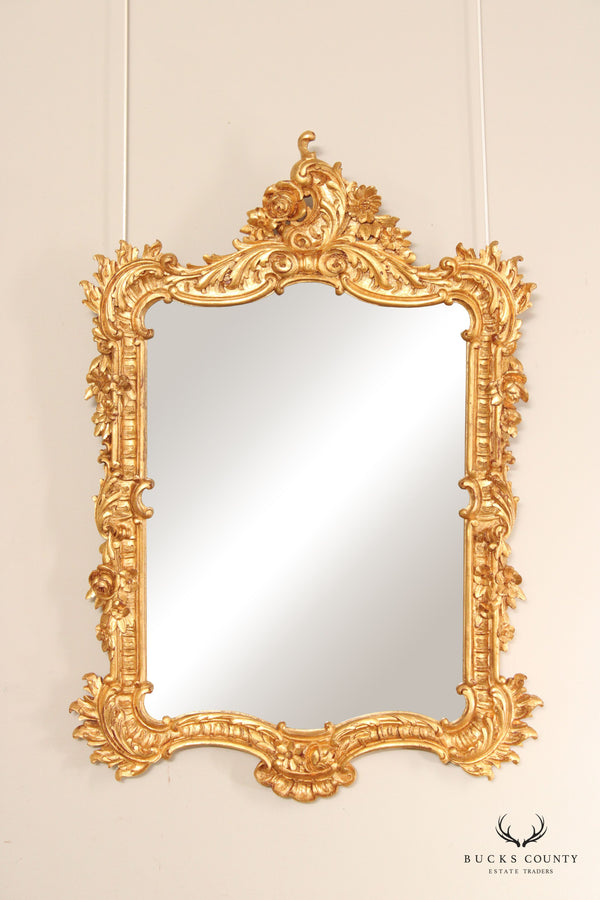 Italian Rococo Style Gilt Painted Wall Mirror