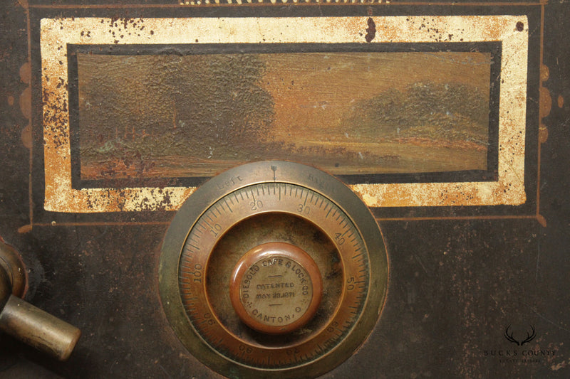 Antique 19th C. Diebold Safe and Lock Co. Iron Floor Safe