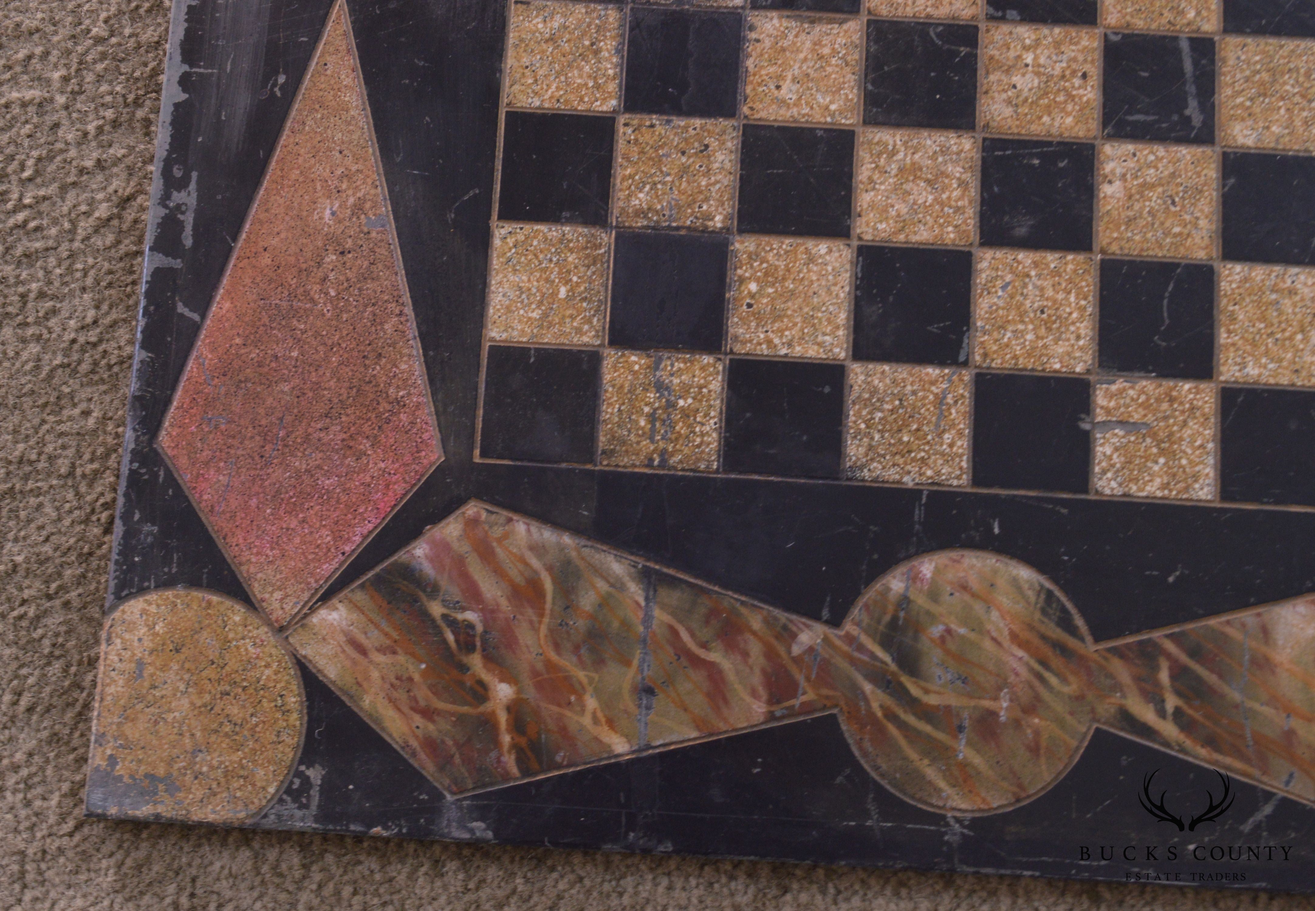 Antique Slate Chess Game Board (A)