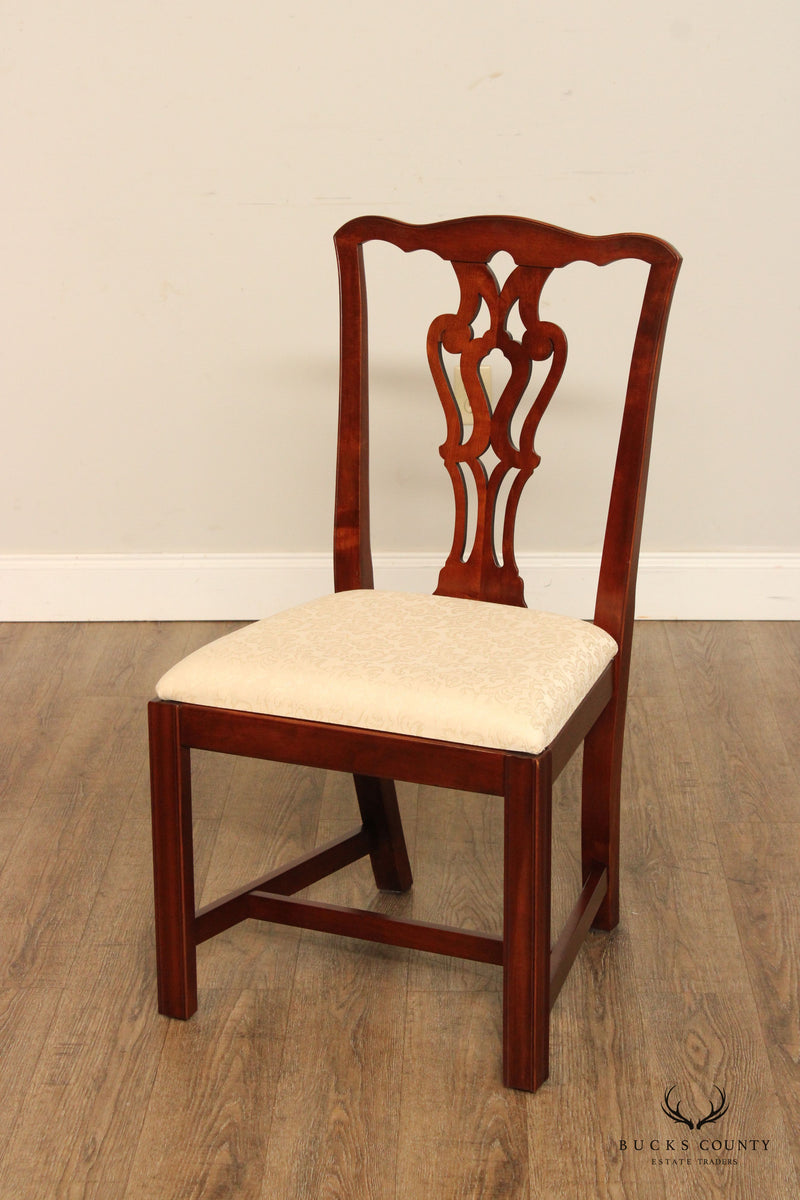 Pennsylvania House Chippendale Style Set Six Cherry Dining Chairs