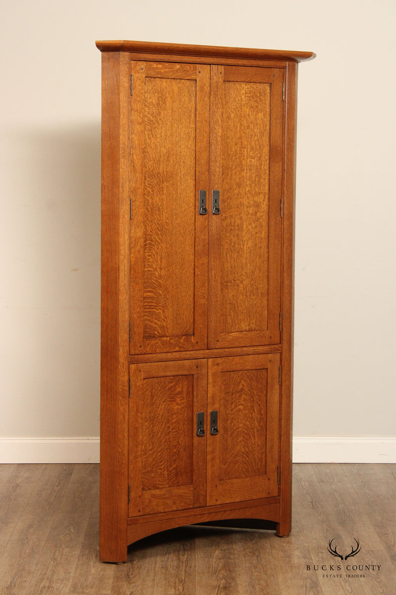 Stickley Mission Collection Oak Corner Cabinet