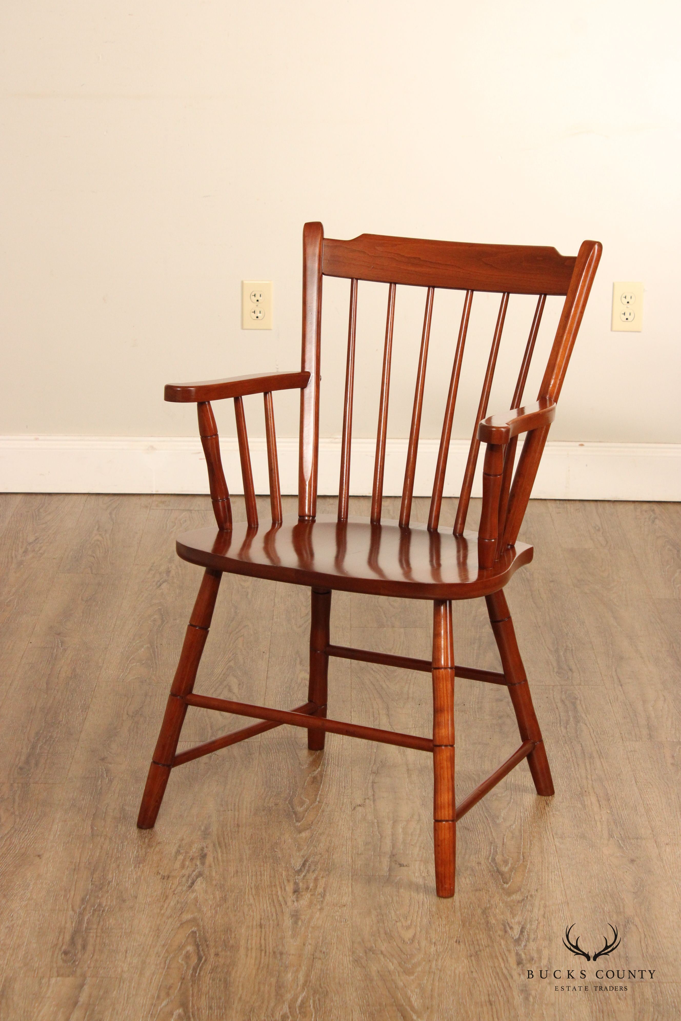 Custom Quality Cherry Windsor Armchair