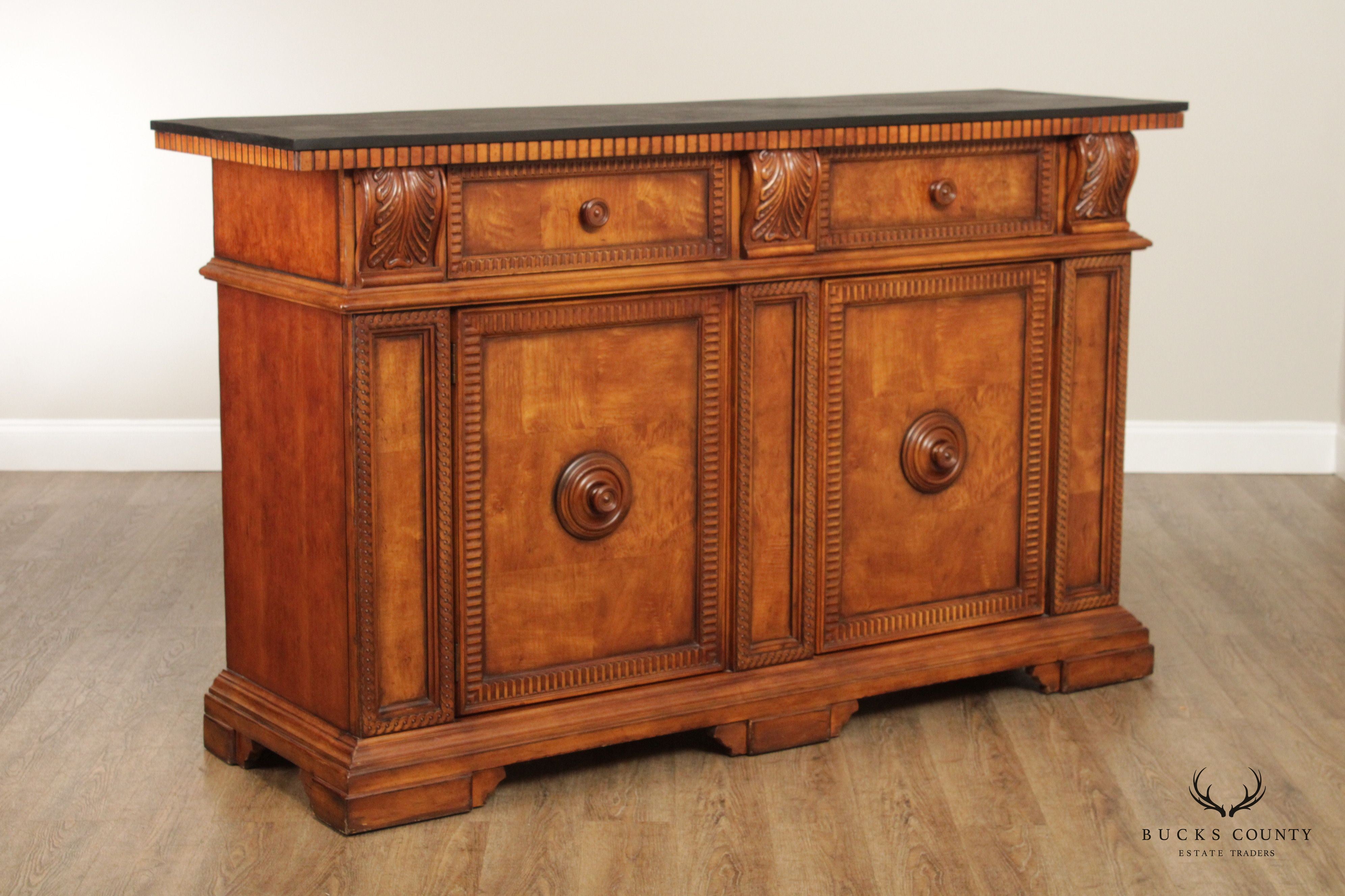 Century Furniture Italian Renaissance Style Slate-Top Sideboard