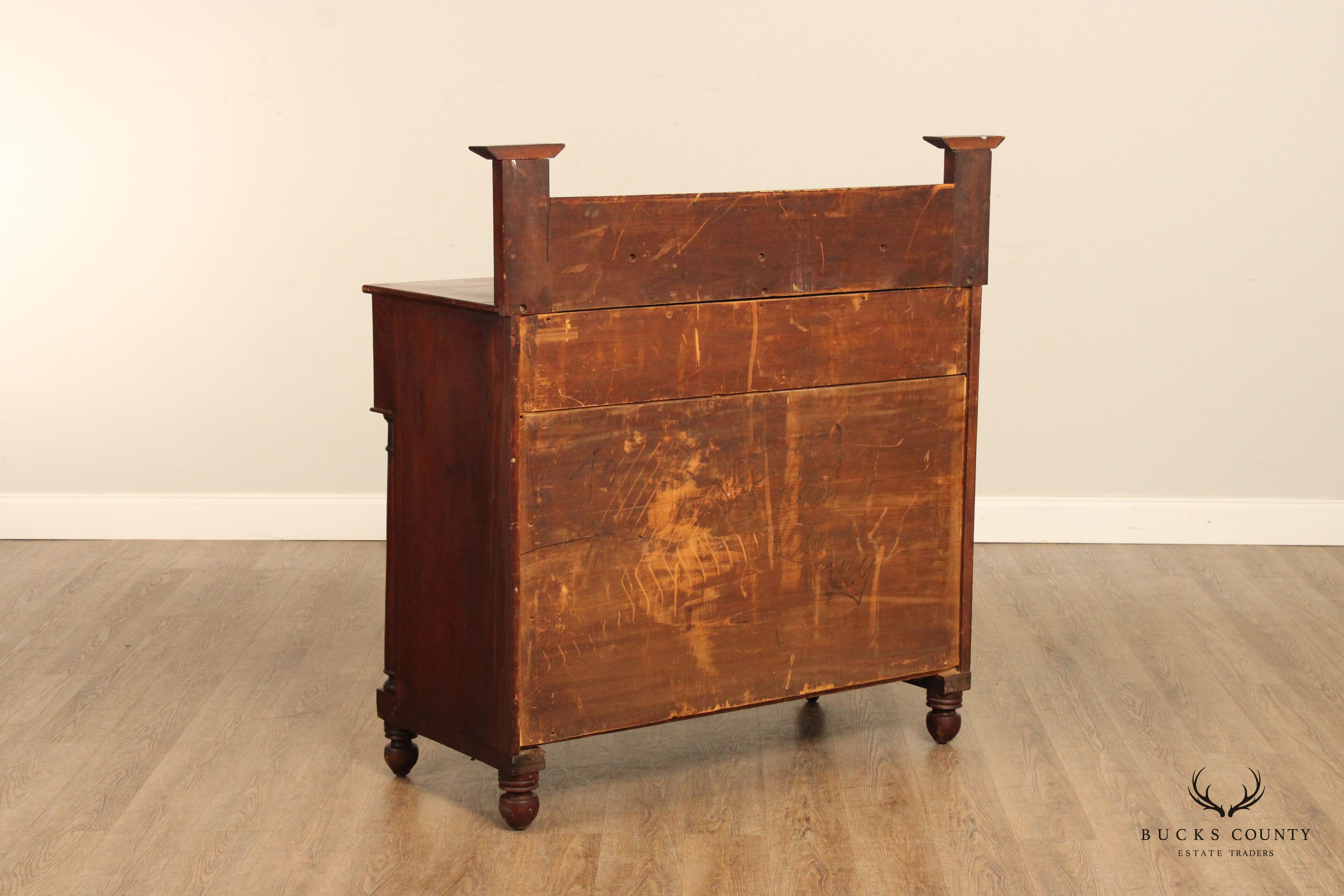 Antique Early 19th C. American Empire Tiger Maple Chest of Drawers