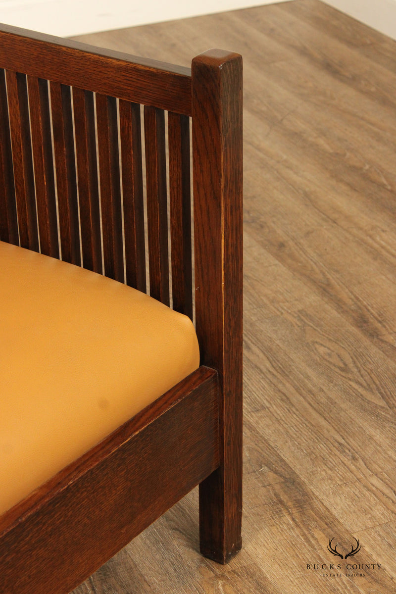 Stickley Mission Collection Oak Spindle Cube Chair Bucks County