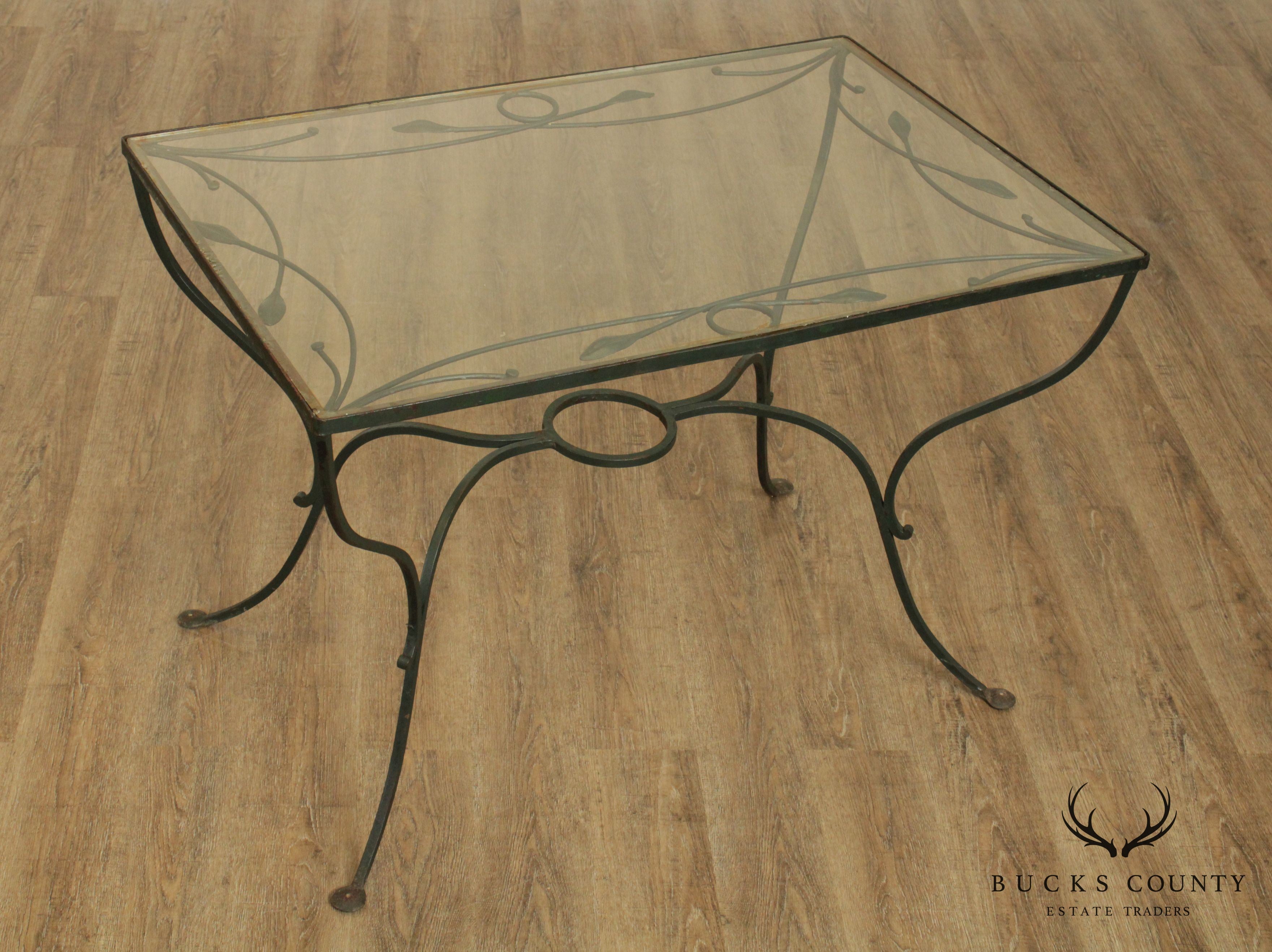 Salterini Wrought Iron Vintage Patio, Garden Dining Table