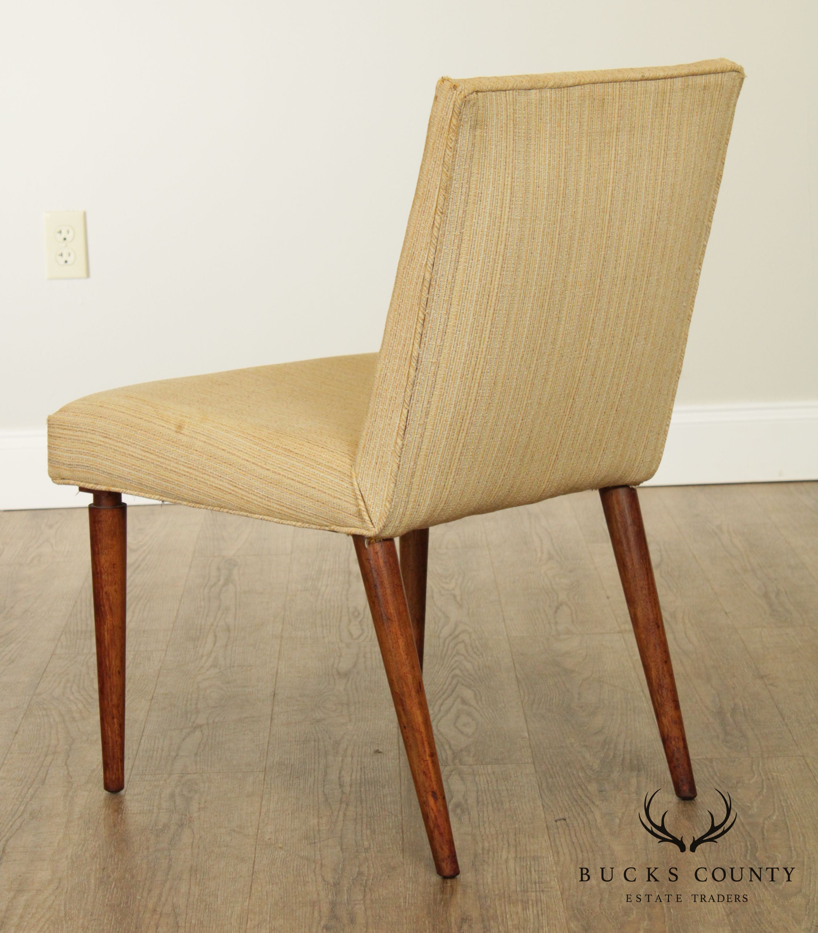 Mid Century Modern Walnut Side Chair Possibly Robsjohn Gibbings