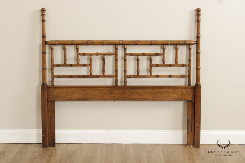 Dixie Chinese Chippendale Style Queen Size Faux Bamboo Headboard