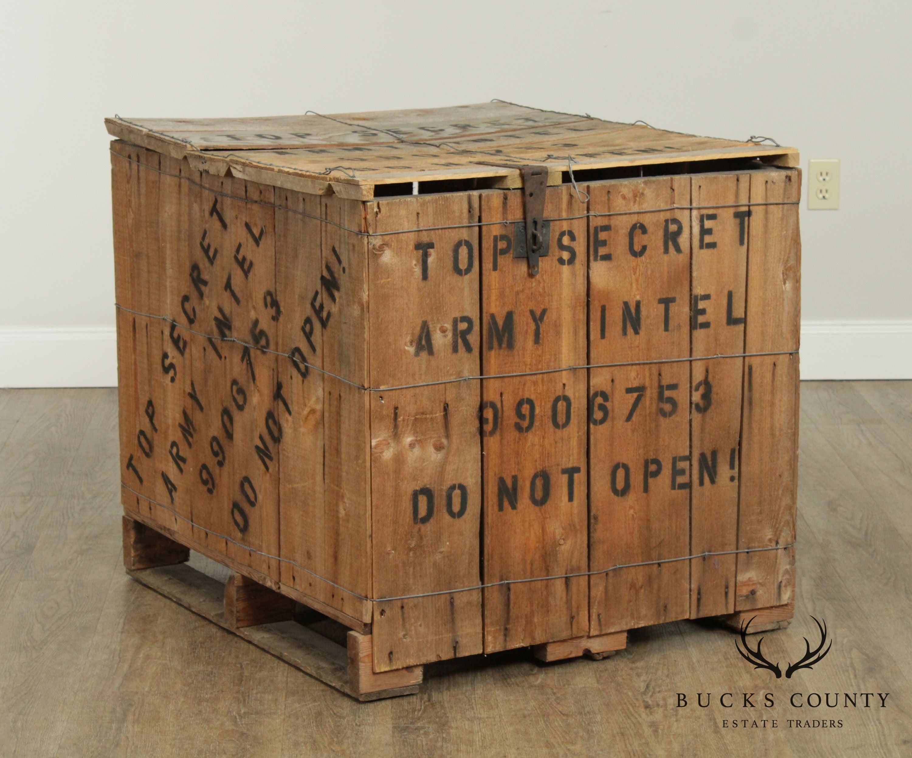 Top Secret Army Intel, Do Not Open Storage Crate, Movie, Play Prop