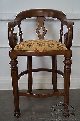 Minton Spidell Quality Set of 3 Empire Style Burgess Barstools