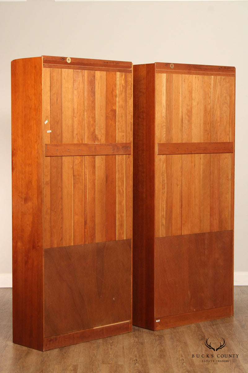 Stickley Mission Collection Pair of Tall Cherry Bookcases