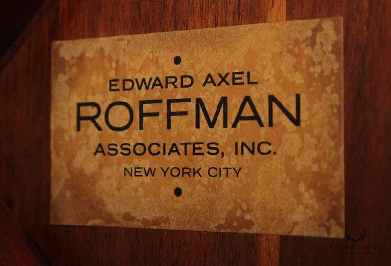 Edward Axel Roffman Mid Century Modern Round Walnut Cocktail Side Table