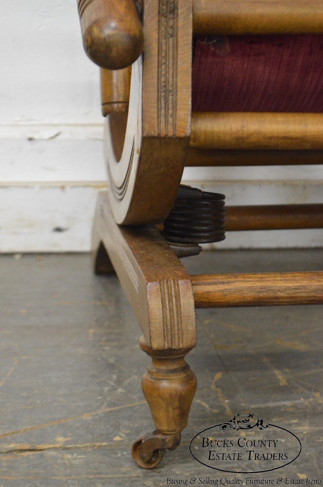 Antique 19th Century Victorian Carpet Upholstered Platform Rocker