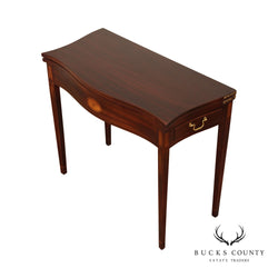 John Stuart Inc. American Museum Collection Mahogany Federal Hepplewhite Style Card Table