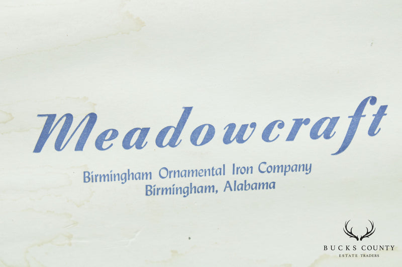 Meadowcraft Vintage Wrought Iron 5 Piece Patio Dining Set