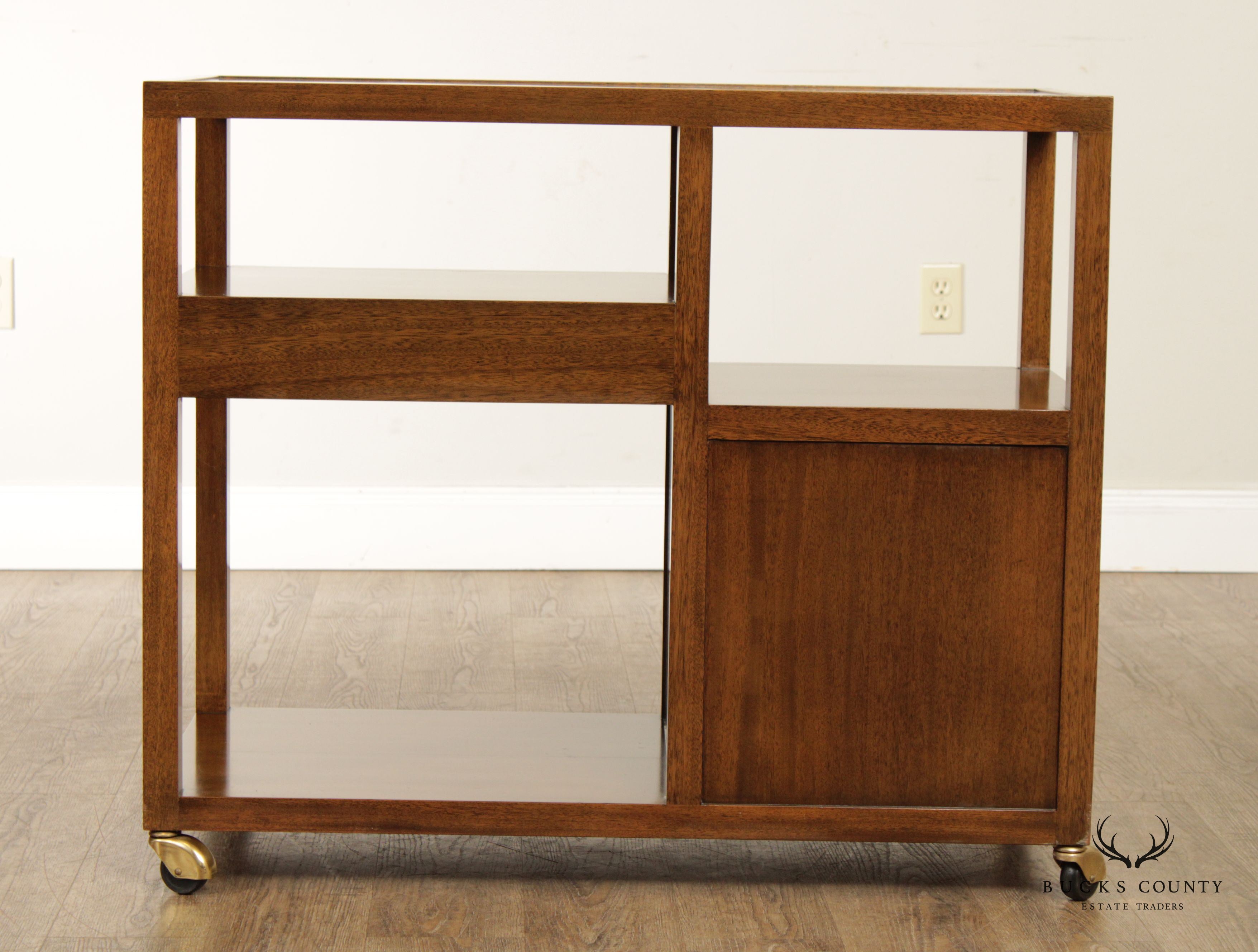 Harvey Probber Mid Century Modern Mahogany Bar Cart