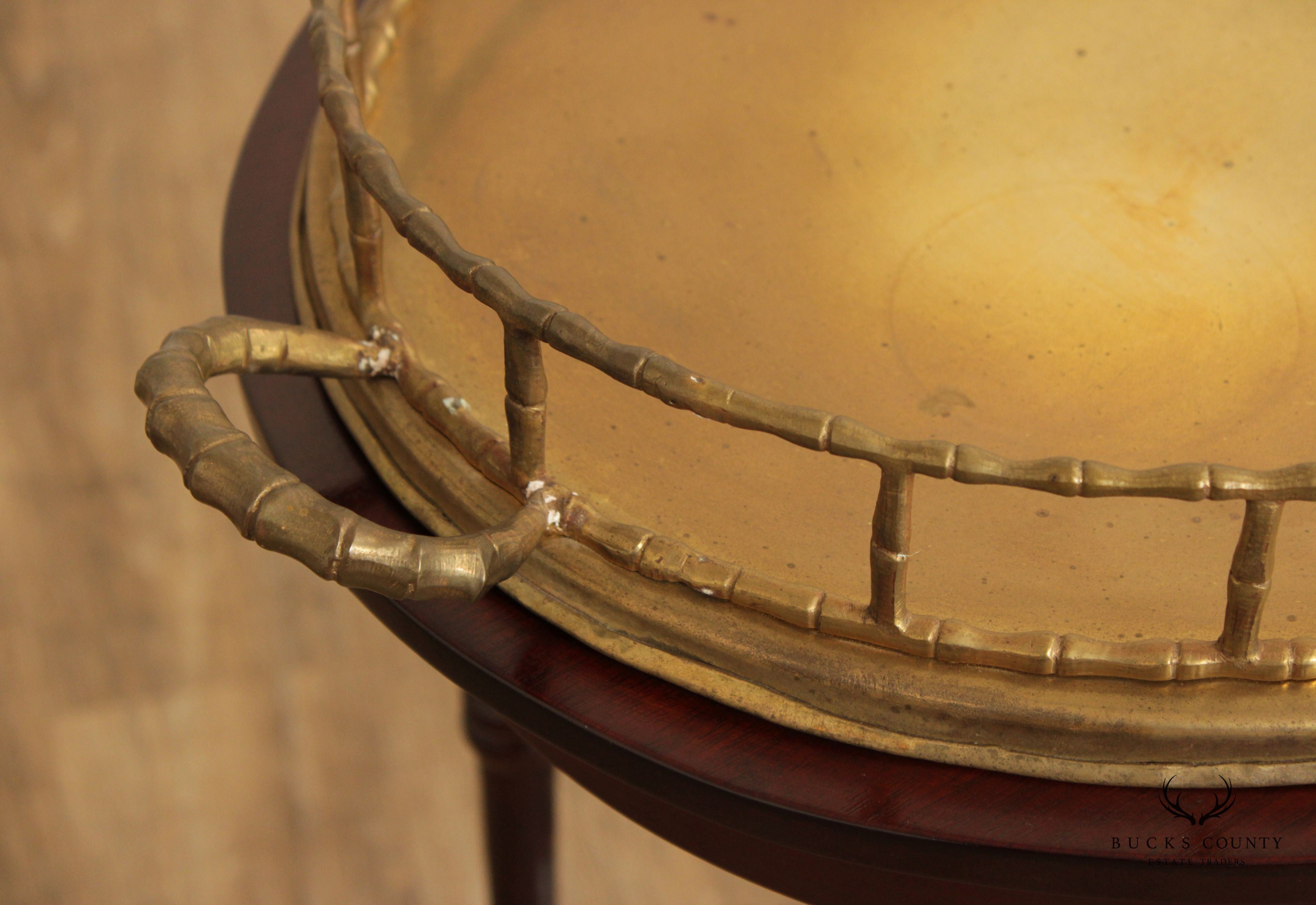 Regency Style Mahogany Brass Butler's Tray Table