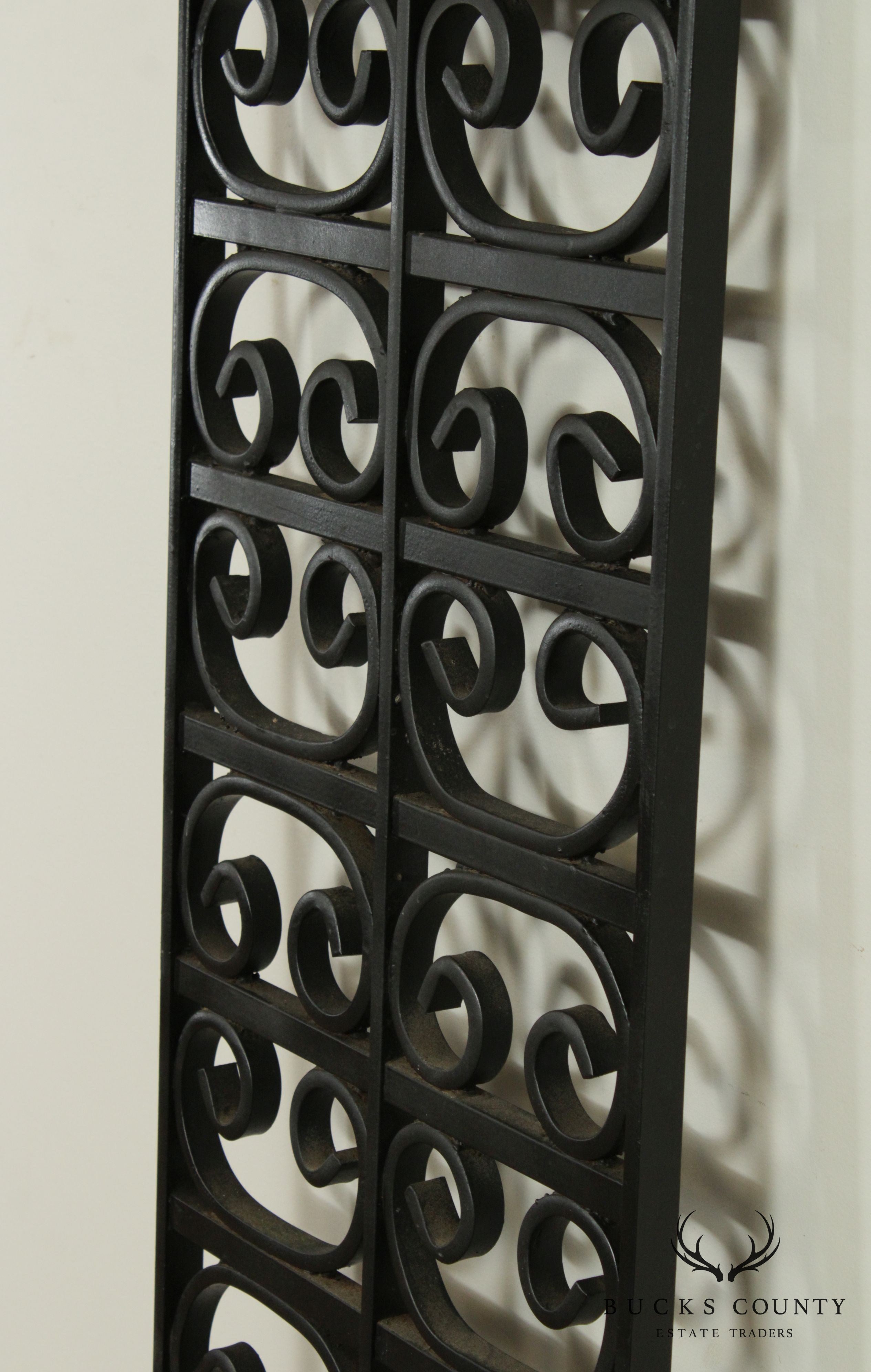 Vintage Custom Quality Wrought Iron Garden Trellis