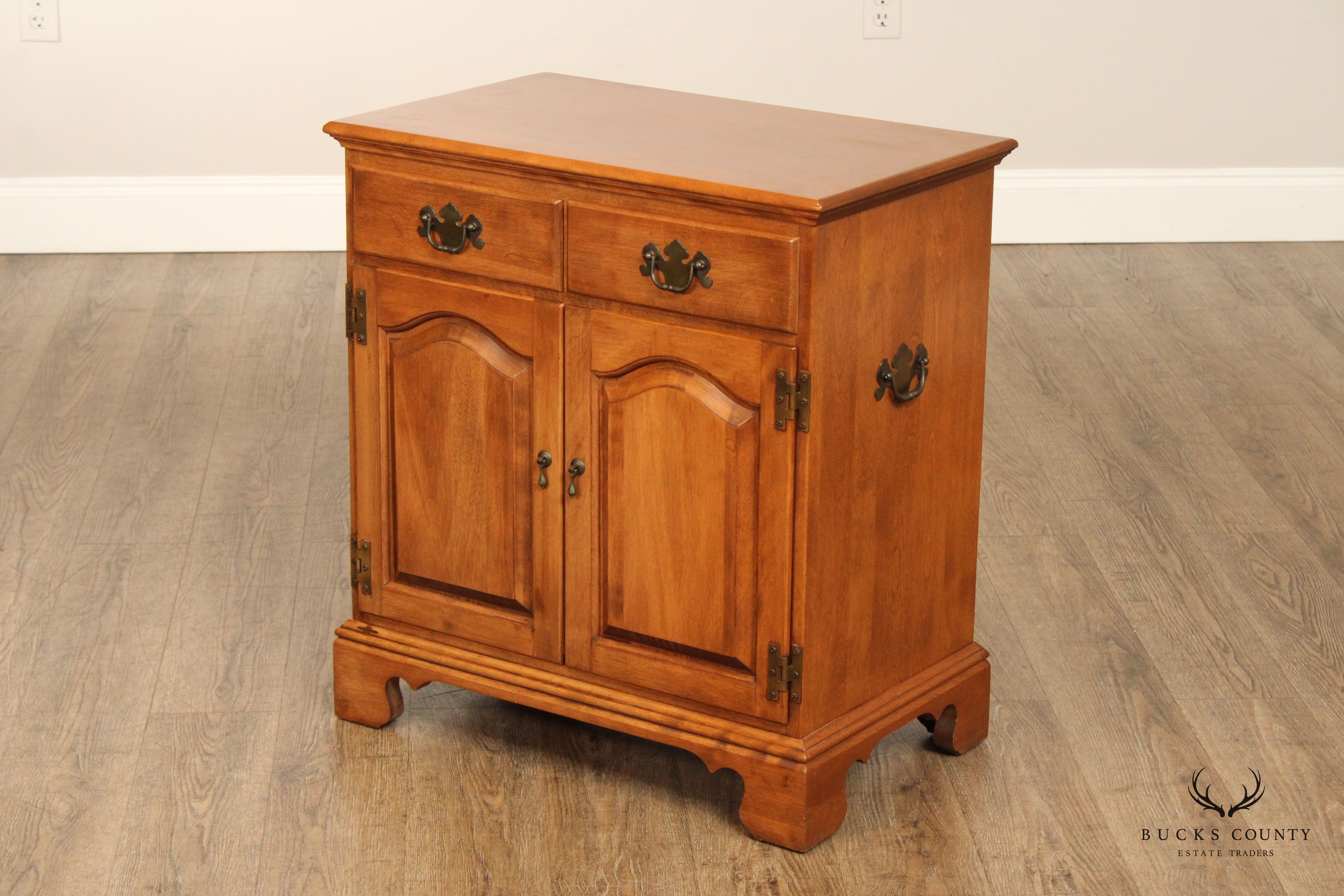 Ethan Allen American Nutmeg Maple Side Cabinet Nightstand