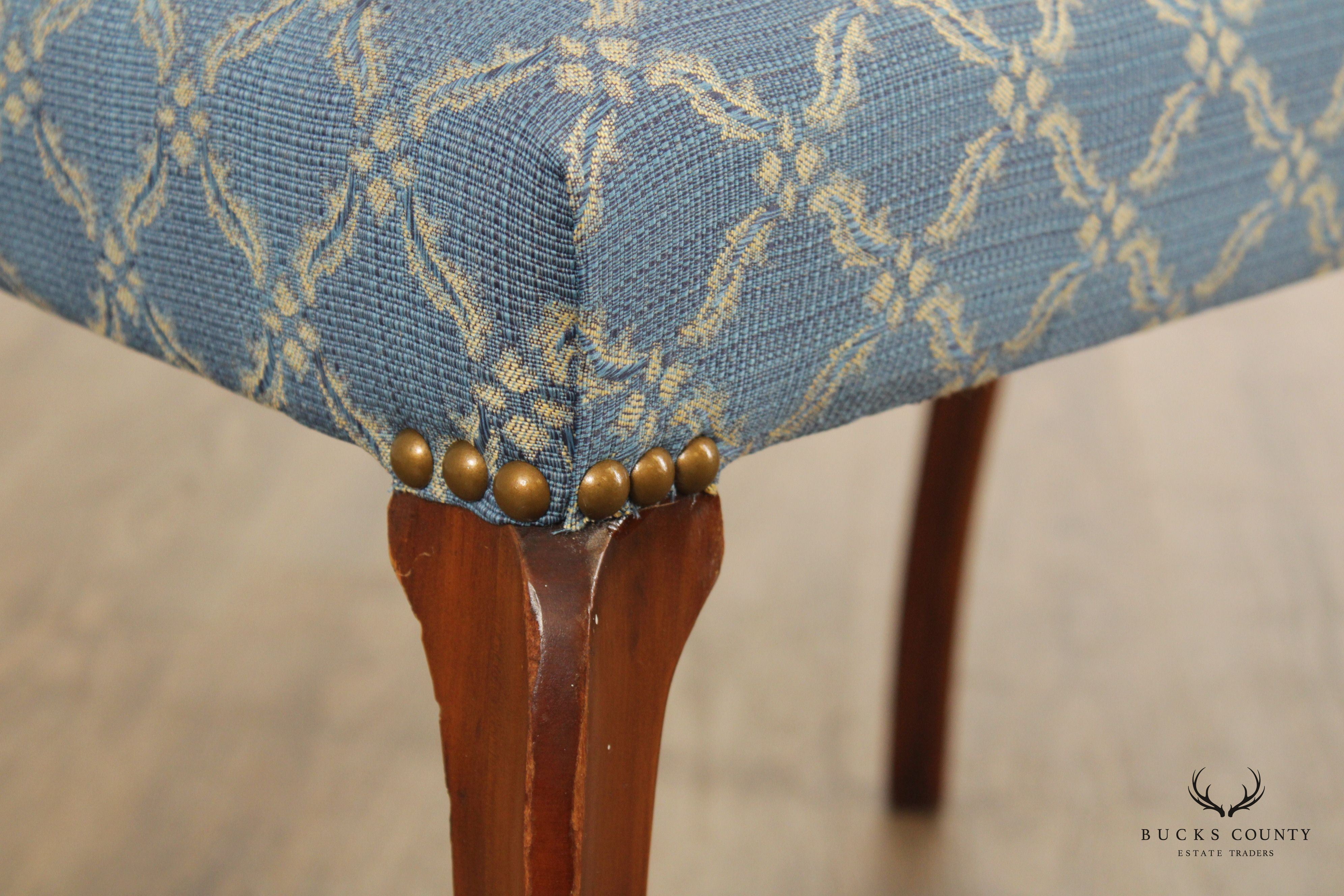 1930's French Louis XV Style Custom Upholstered Vanity Stool