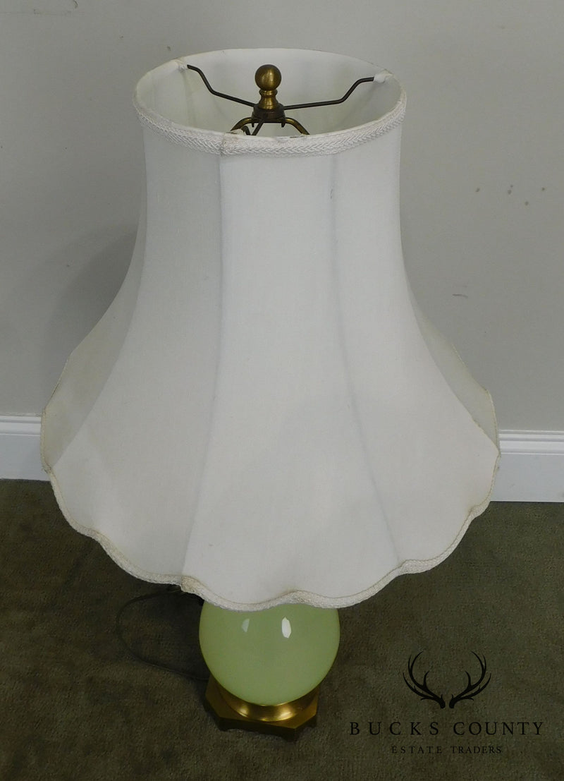 Jade Green Glass Table Lamp