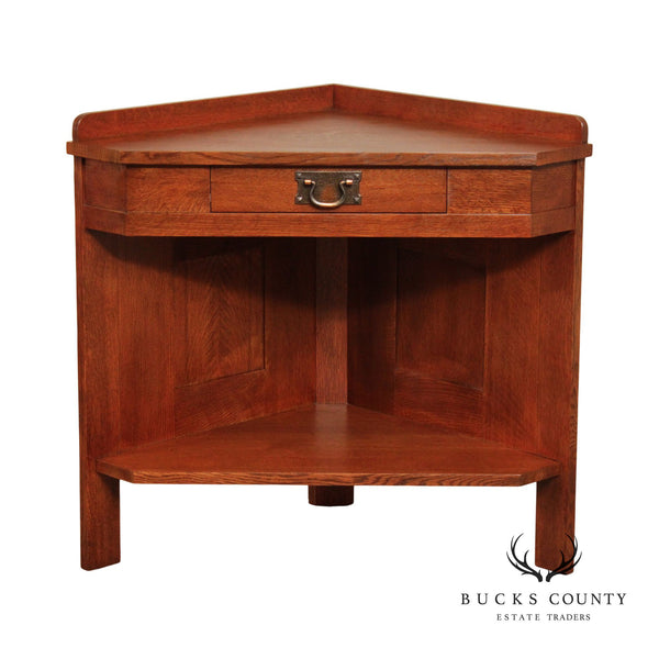 Stickley Mission Collection Oak 'Gus' Corner Table