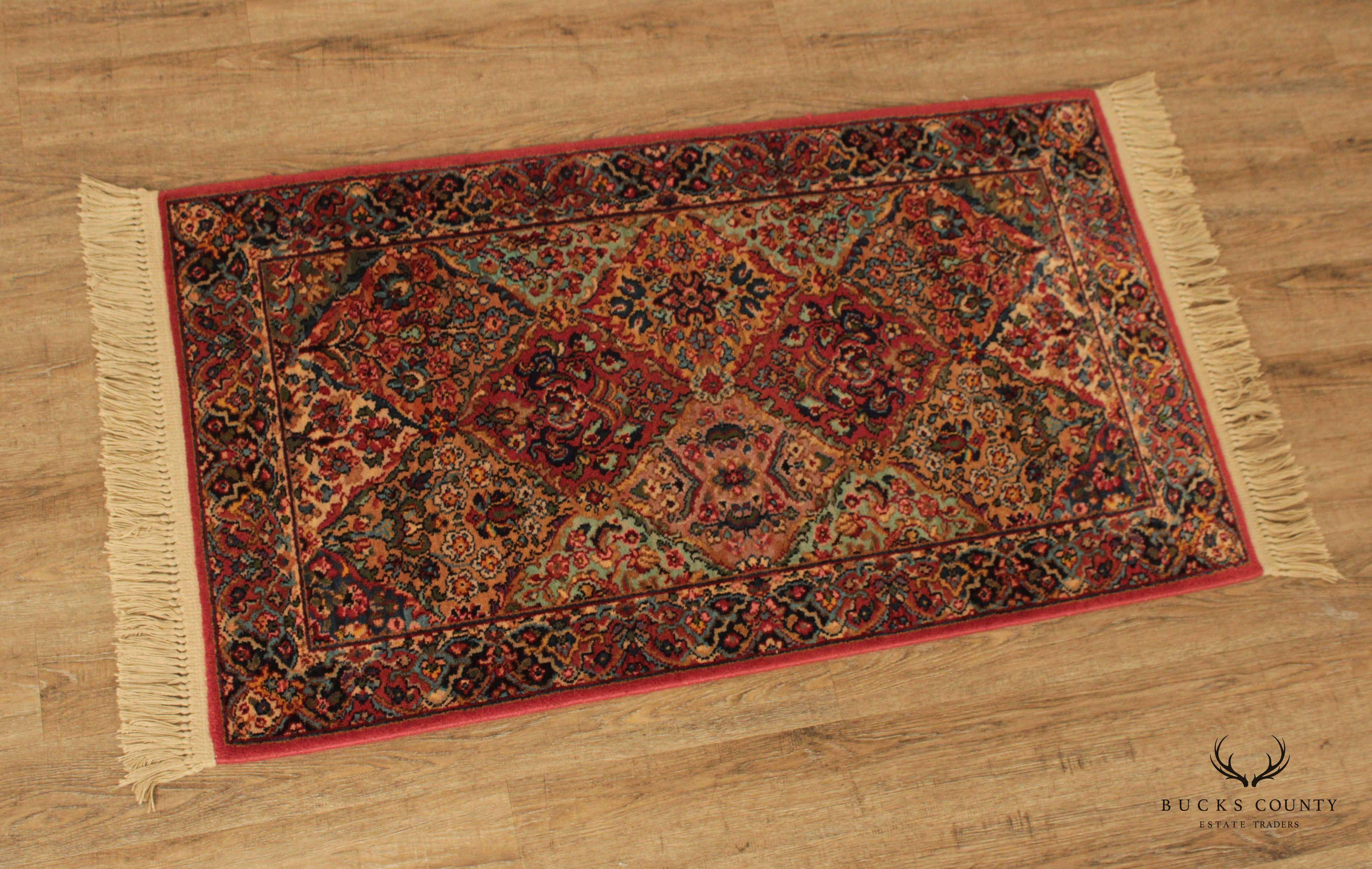 Karastan Vintage Multicolor Panel Kirman Wool Area Rug