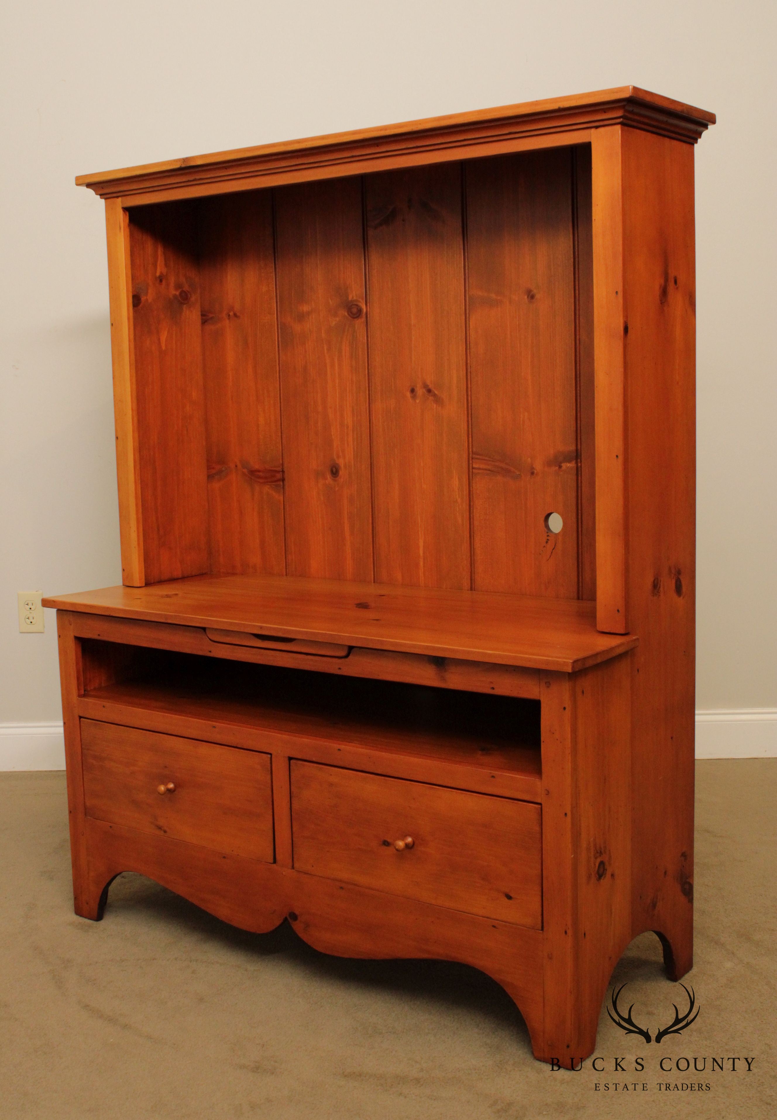 Stephen Von Hohen Bucks County Collection Custom Crafted Pine TV Console