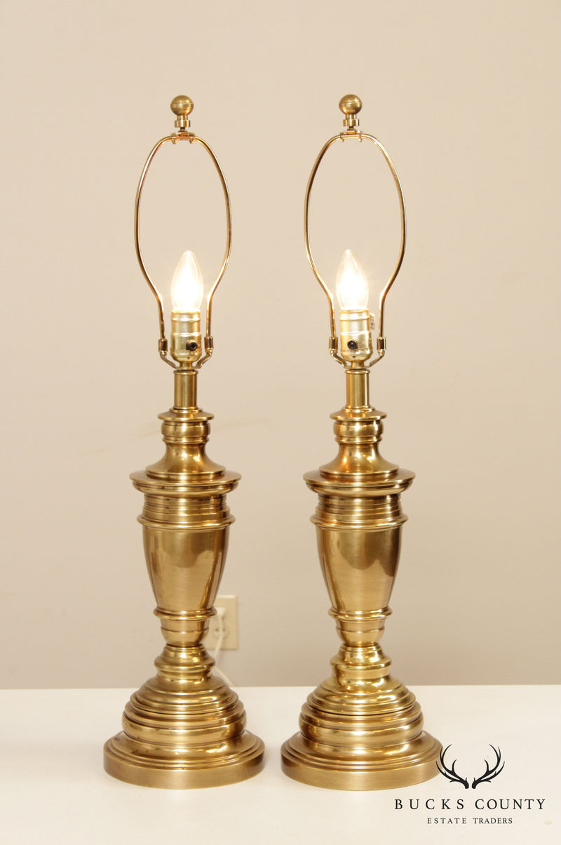Frederick Cooper Vintage Pair Brass Table Lamps