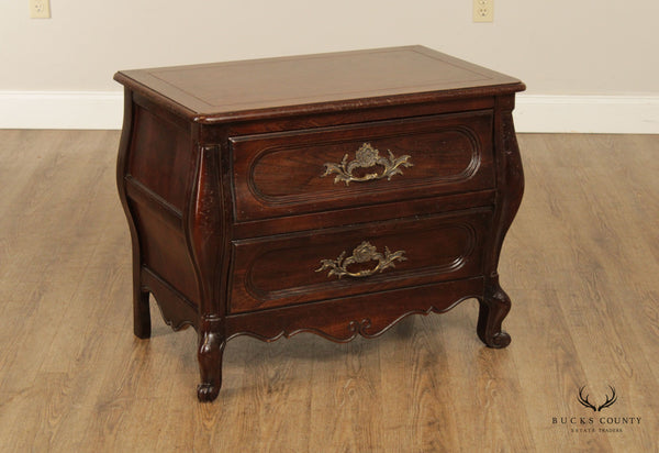 Baker Furniture French Louis XV Style Bombe Nightstand