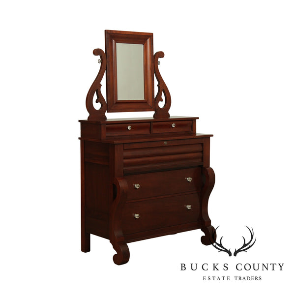 Thomasville 'Country Inns and Back Roads' Empire Style Mahogany Chest with Mirror