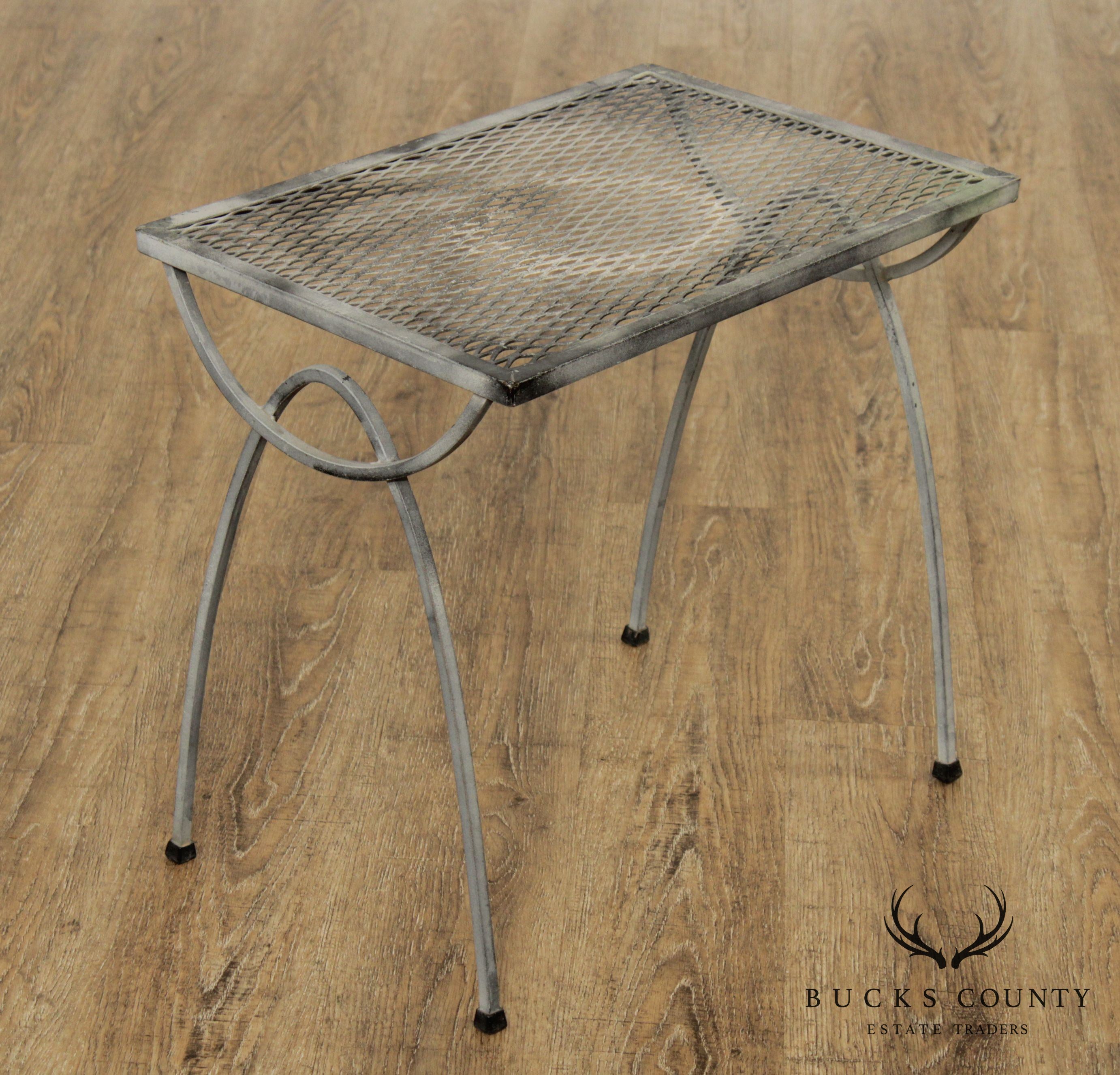 Salterini Mid Century Wrought Iron Garden Nesting Tables