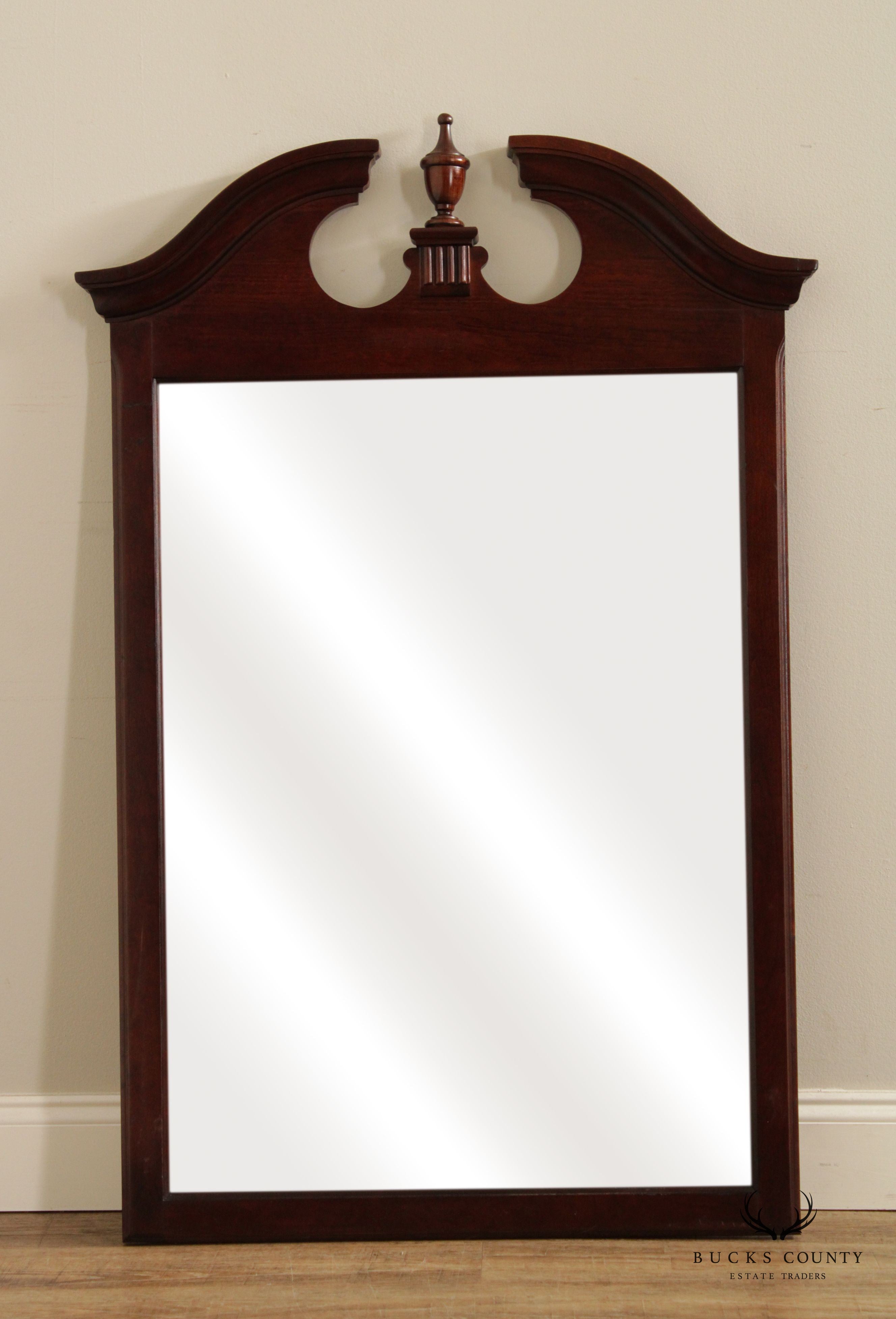 Chippendale Style Vintage Carved Cherry Wall Mirror