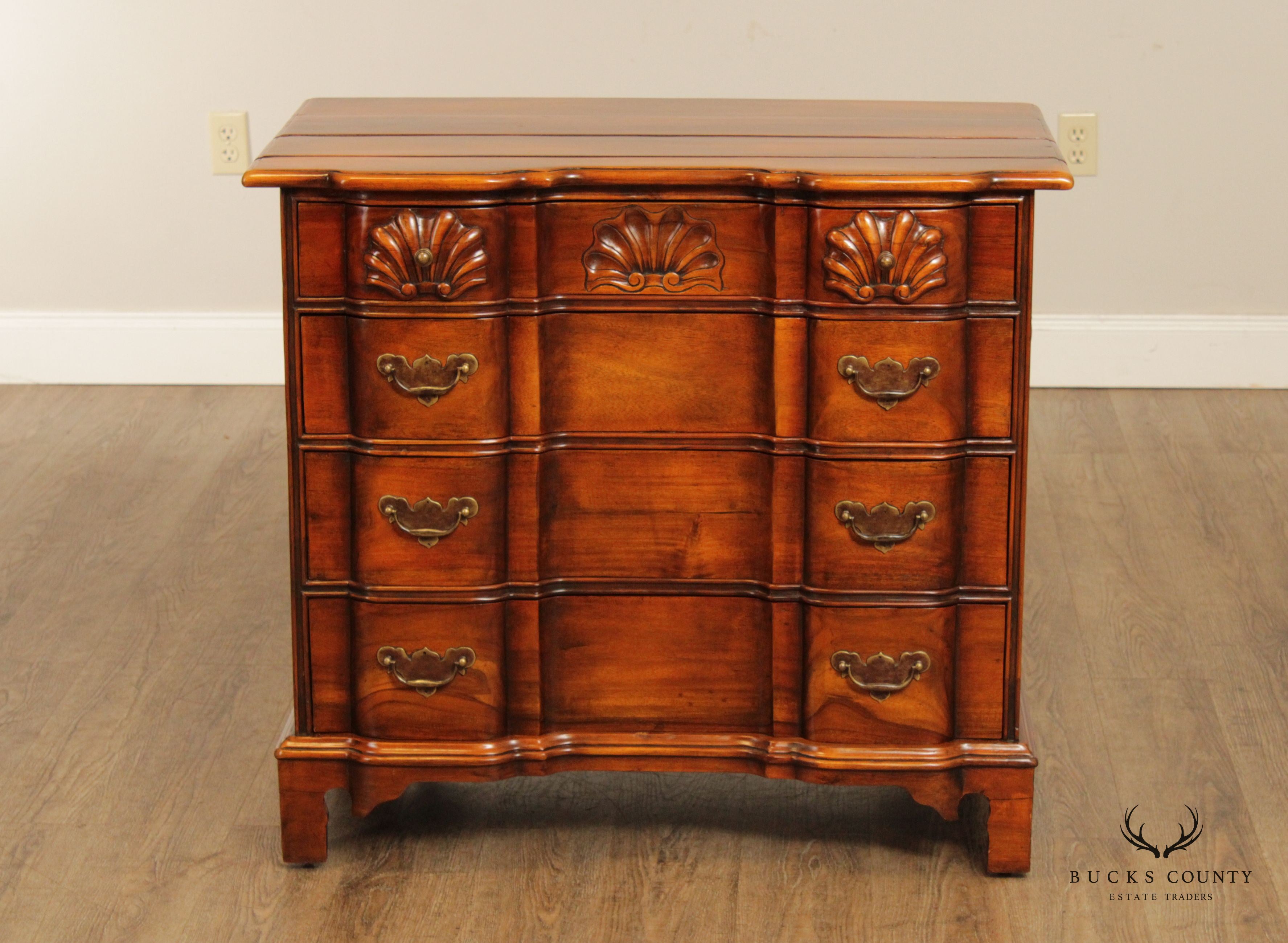 Theodore Alexander Chippendale Style Mahogany Block Front Chest