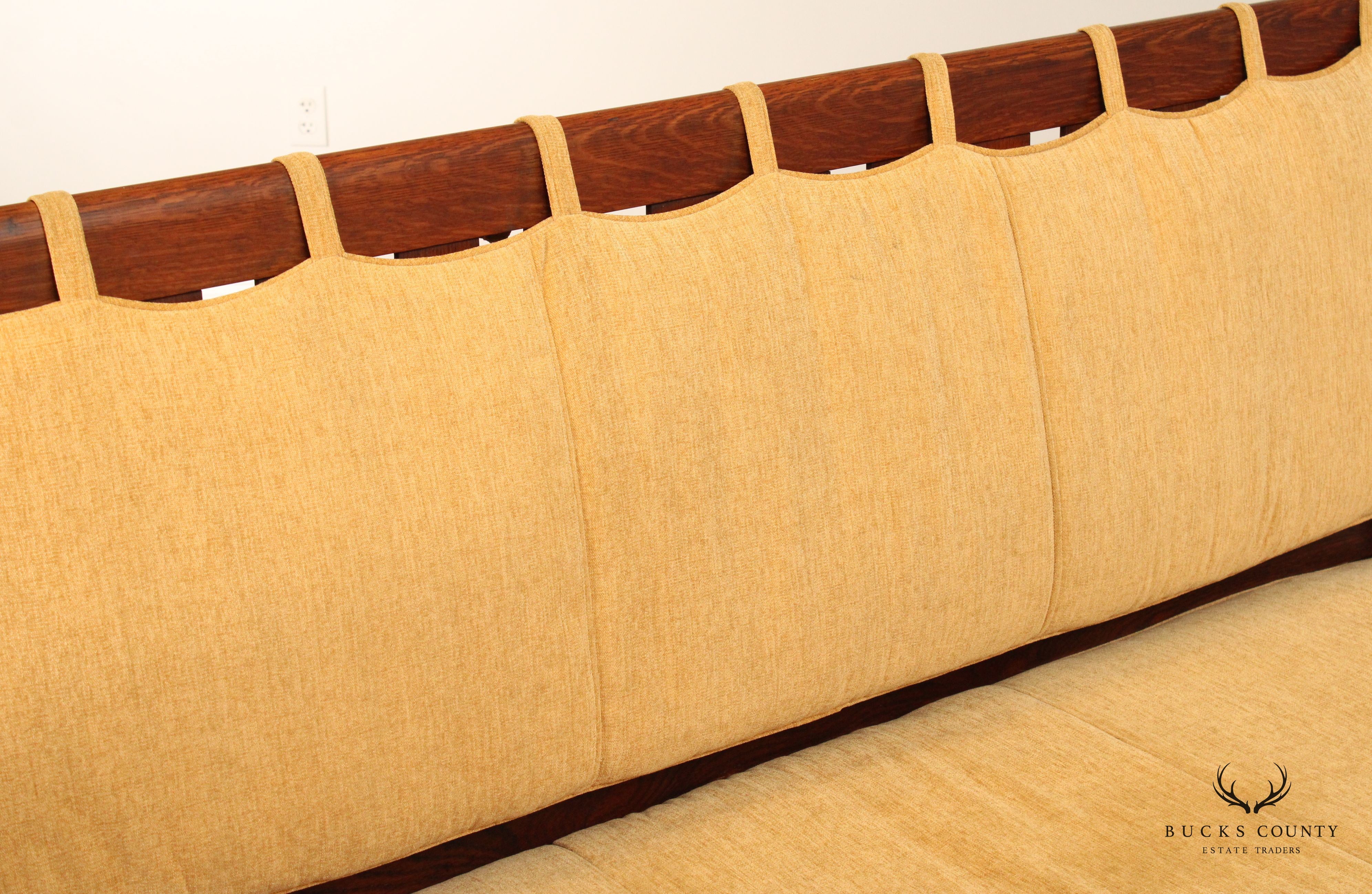 Limbert Antique Arts & Crafts Oak Settle Sofa