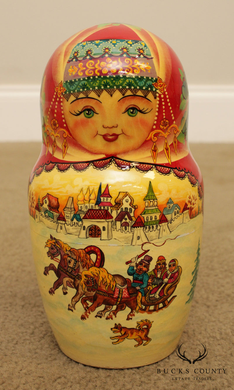 Russian Nesting Dolls 29 Pieces Artist Signed