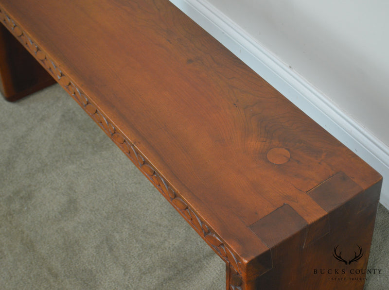 Dovetailed Top Custom Studio Quality Vintage Carved Low Table