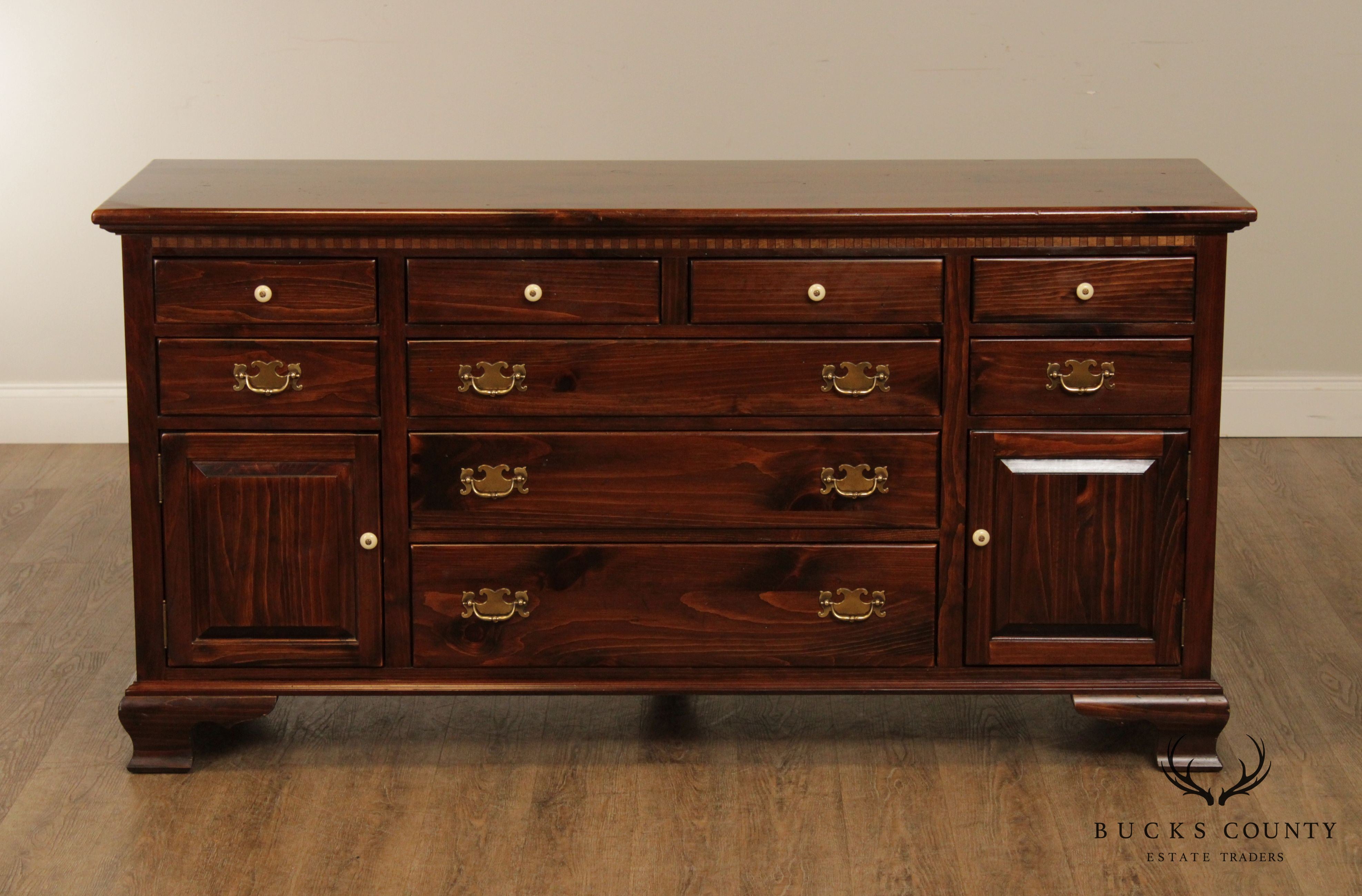 Ethan Allen Old Tavern Pine Collection Long Dresser